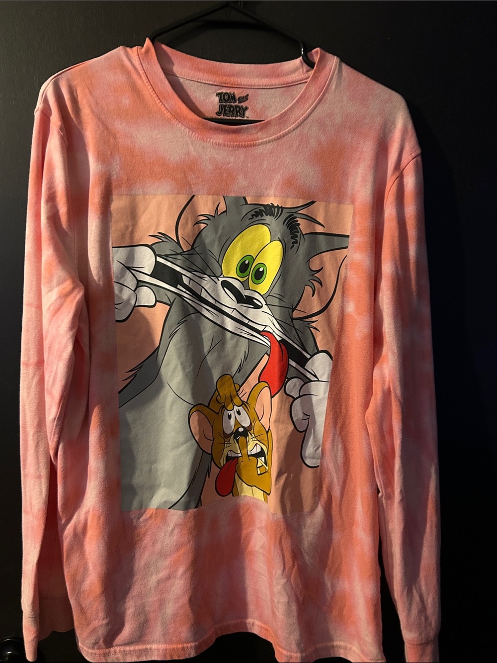 Pink Tie-Dye Long Sleeve Graphic Tee for Kids